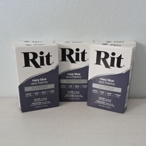 Lot Of 5 Boxes Rit Navy Blue All Purpose Fabric Dye